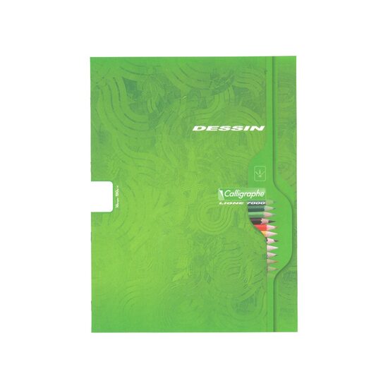 Bloc desen A4+ Calligraphe 7000 120g capsat 8 file Clairefontaine