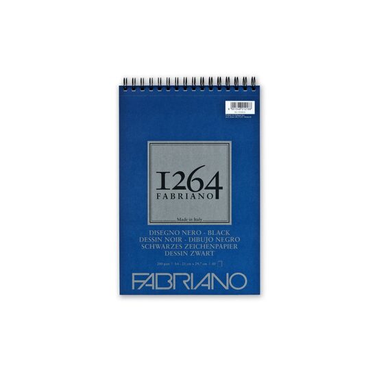 Bloc desen A4 1264 Black Drawing 200g 40 file Fabriano