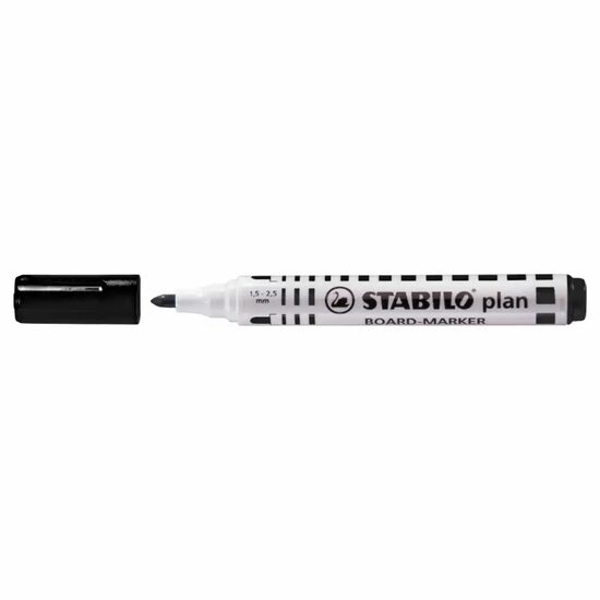 Marker tabla Stabilo Plan 2.5-3.5mm negru