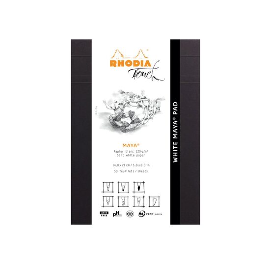 White Maya Pad Touch Layout Rhodia A5