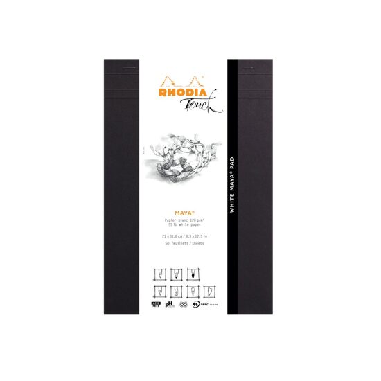 White Maya Pad Touch Layout Rhodia A4+