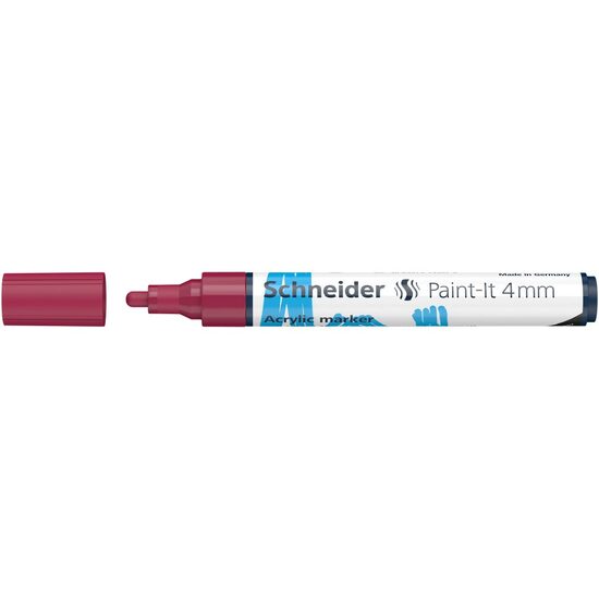 Marker cu vopsea acrilica Visiniu Paint- It 320 4mm Schneider