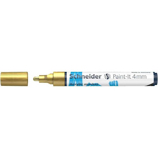 Marker cu vopsea acrilica Auriu Paint- It 320 4mm Schneider