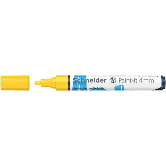 Marker cu vopsea acrilica Galben Paint- It 320 4mm Schneider