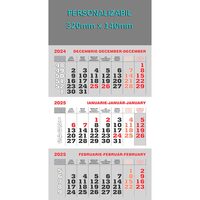 Calendar triptic pliat