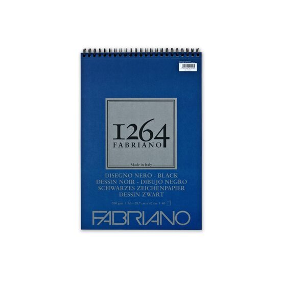 Bloc desen A3 1264 Black Drawing 200g 40 file Fabriano