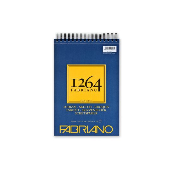 Bloc desen A4 1264 Schizzi 90g cu spirala 120 file Fabriano-v