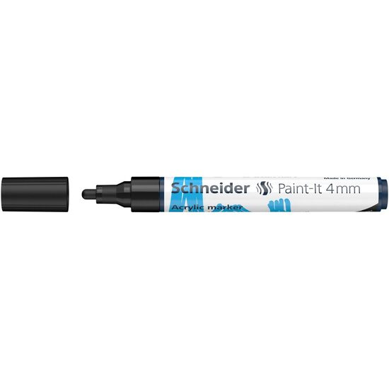 Marker cu vopsea acrilica negru Paint- It 320 4mm Schneider