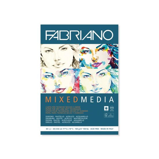Bloc desen A3 Mix Media 160g 60 file Fabriano