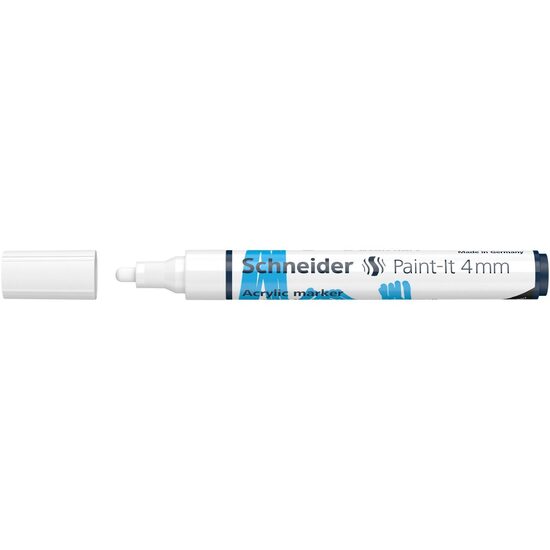 Marker cu vopsea acrilica Alb Paint- It 320 4mm Schneider