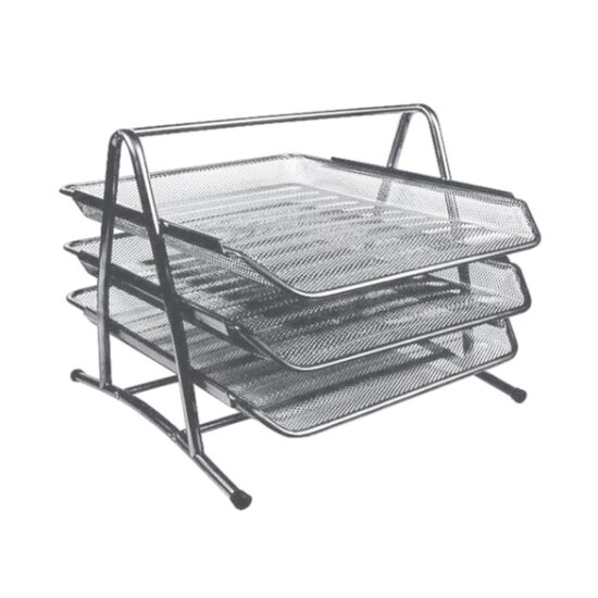 Set 3 tăvițe metalice suprapozabile Cromat