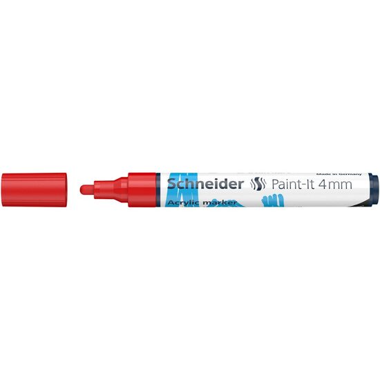 Marker cu vopsea acrilica Rosu Paint- It 320 4mm Schneider