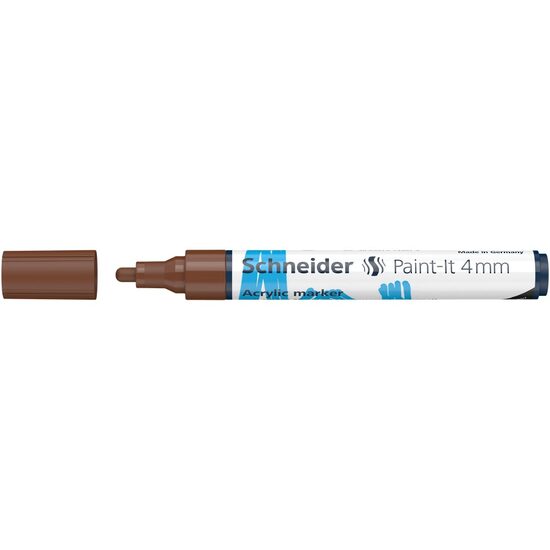 Marker cu vopsea acrilica Maro Paint- It 320 4mm Schneider