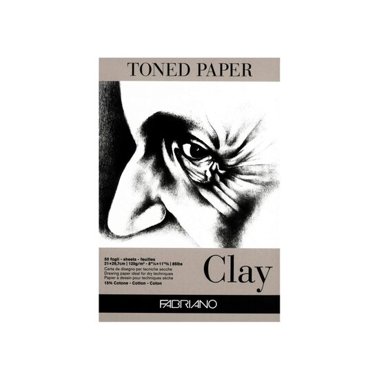Bloc desen A3 Toned paper clay 120g 50 file Fabriano