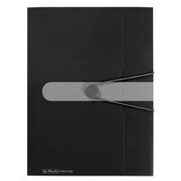 Mapa PP A4 30mm EOTG Inchidere Buton Cu Elastic, Negru Opac