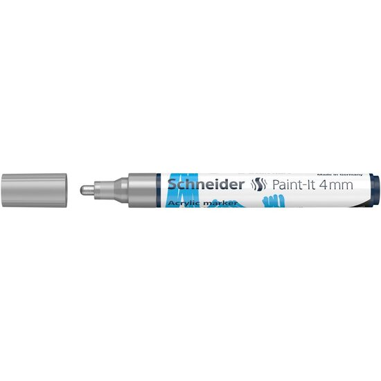 Marker cu vopsea acrilica Argintiu Paint- It 320 4mm Schneider